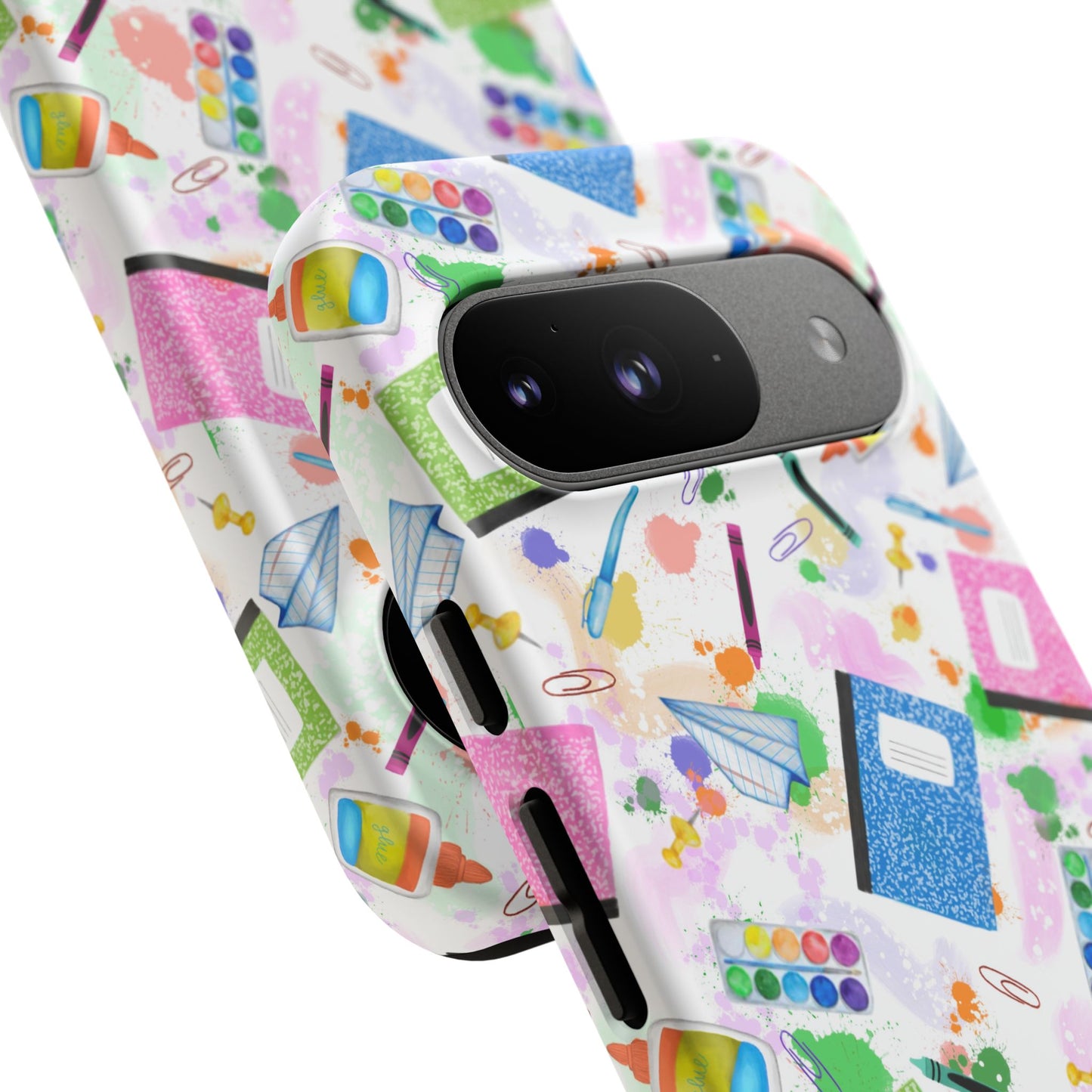 Colorful Art-Themed Phone Case, Cute Creative Gift for Artists, Unique Mobile Cover, Fun School Supplies Case, Bright Art Supplies Design