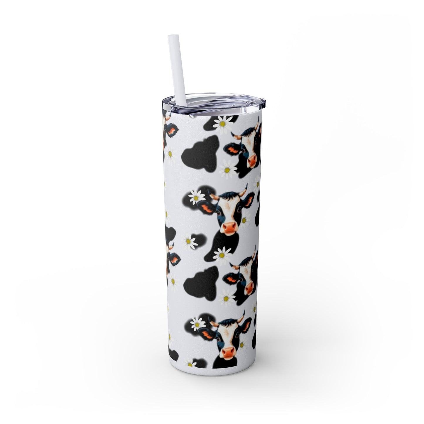 Charming Cow Print Tumbler with Straw, 20oz | Perfect for Cow Lovers, Unique Gift, Farmhouse Decor, Daily Hydration, Fun Drinkware
