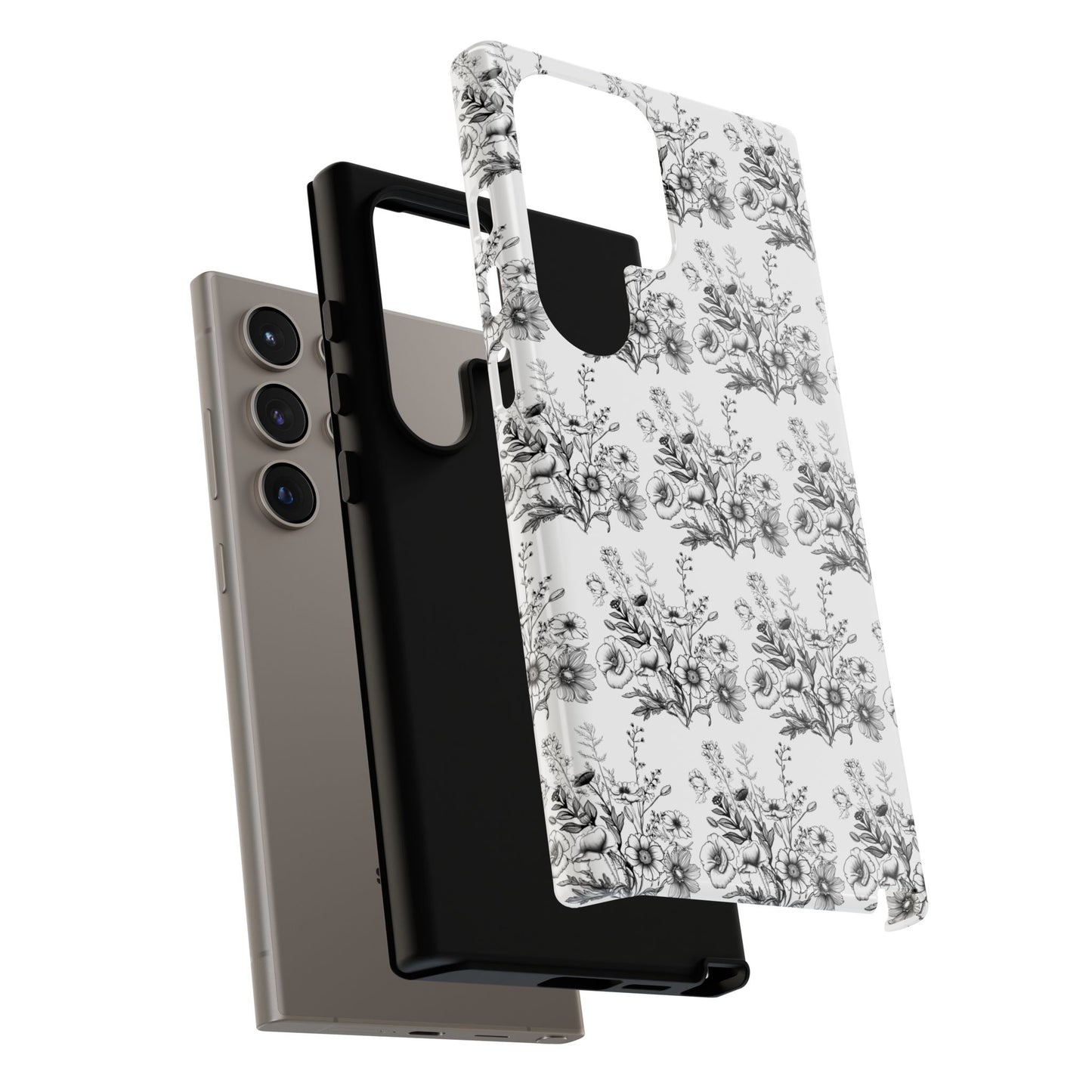 Floral Phone Case, Tough Cases with Elegant Black and White Design, Protective Cover for Fashion Lovers, Unique Gift for All [...]