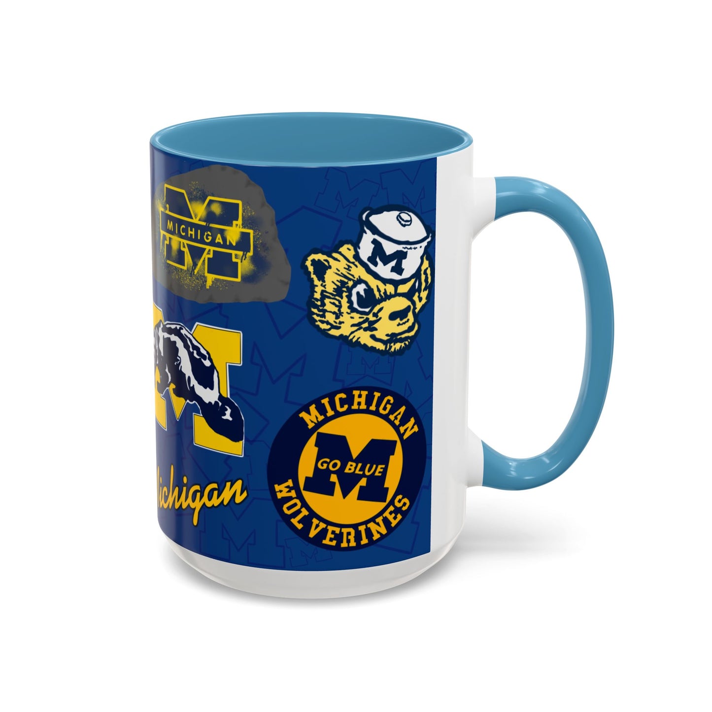 Michigan Wolverines Accent Coffee Mug - Perfect for Game Day, Fan Gift, Coffee Lovers, Sports Decor, College Spirit
