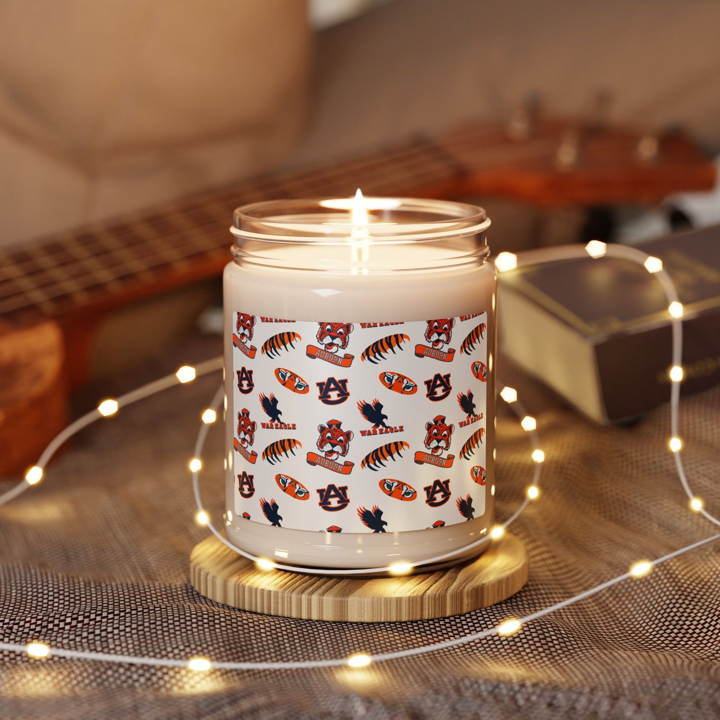 Auburn Tigers Scented Soy Candle | Alabama Football Fan Gift, Home Decor, Aromatherapy, Tailgate Essentials, Sports Candle