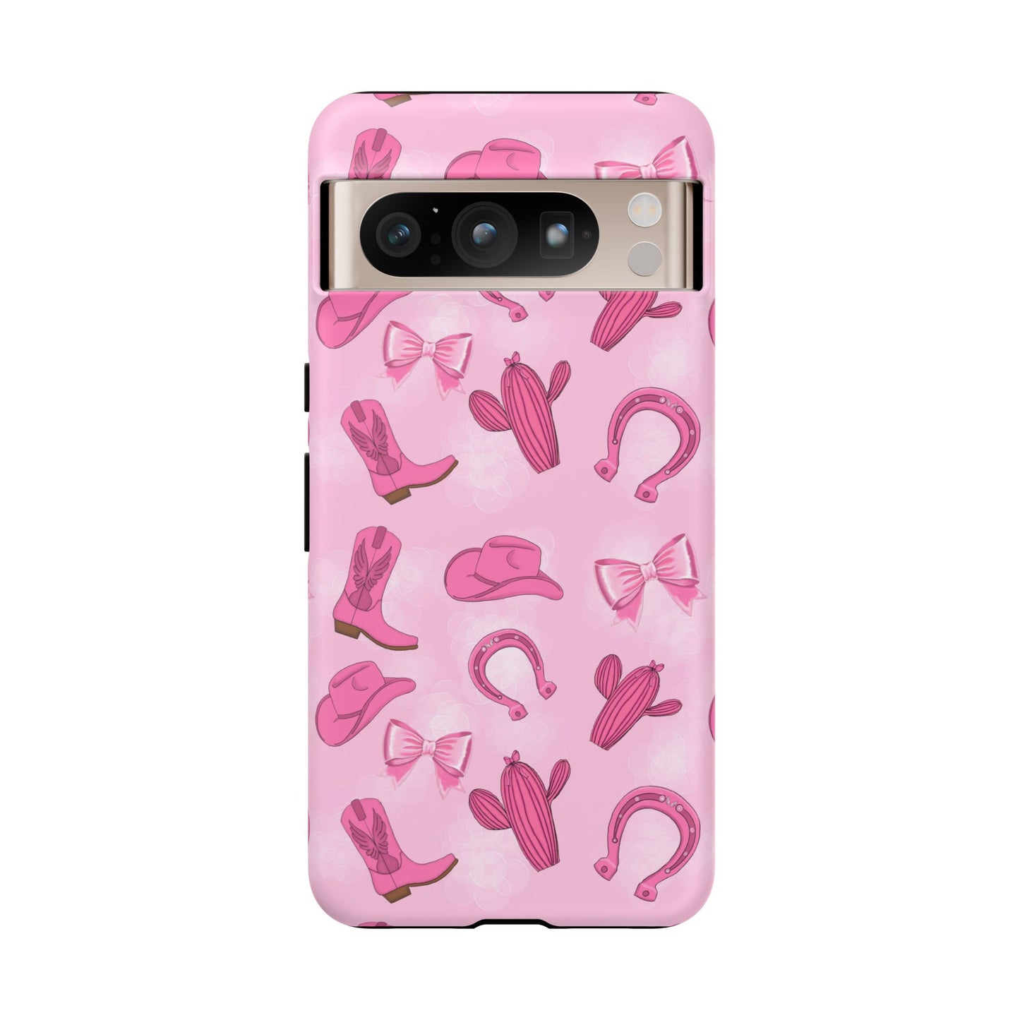 Cowgirl Chic Phone Case, Western Style Tough Case, Cute Pink Cowboy Theme, Gift for Rodeo Lovers, Country Western Decor