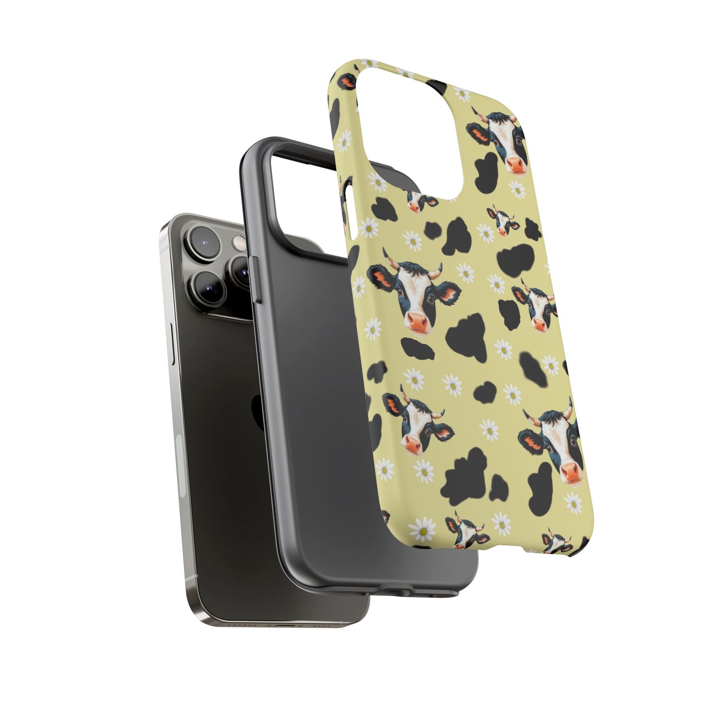 Cow Print Phone Case - Cute Protection for Animal Lovers, Gift for Farmhouse Decor, Cheerful Cow Design