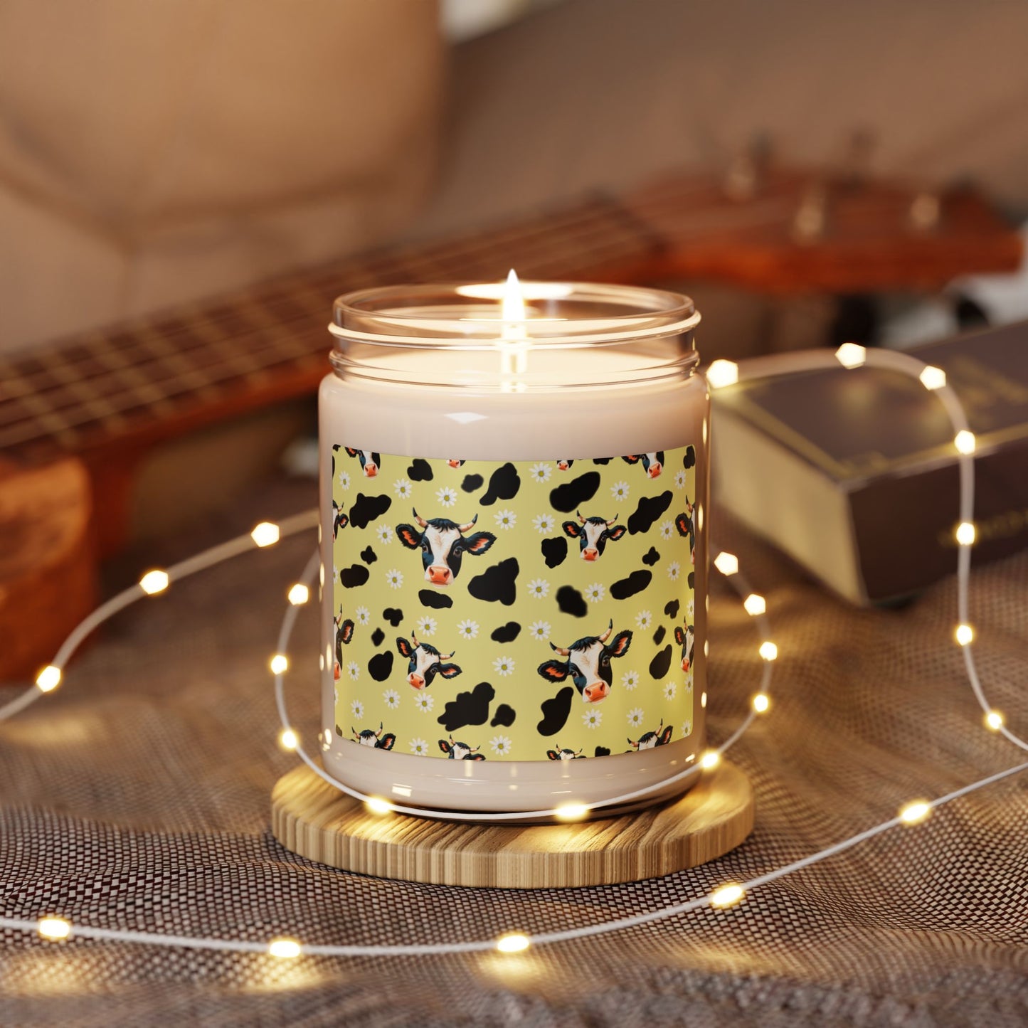 Cow Print Scented Soy Candle | Cozy Home Decor, Farmhouse Gift, Candle for Relaxation, Cow Lovers' Gift, Cute Home Fragrance