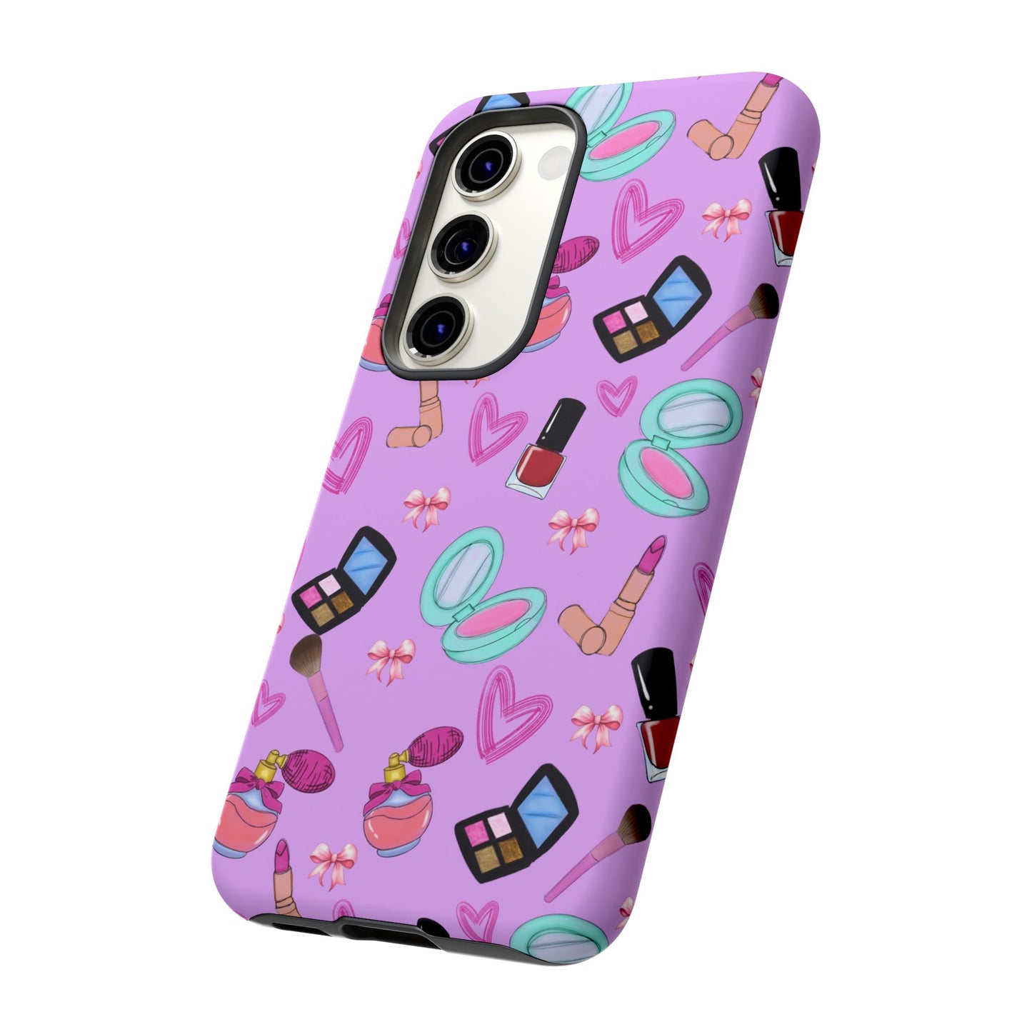 Cute Makeup Phone Case, Tough Cases, Cosmetic Lover Gift, Makeup Junkie Accessory, Beauty Phone Cover, Fun Design for Her