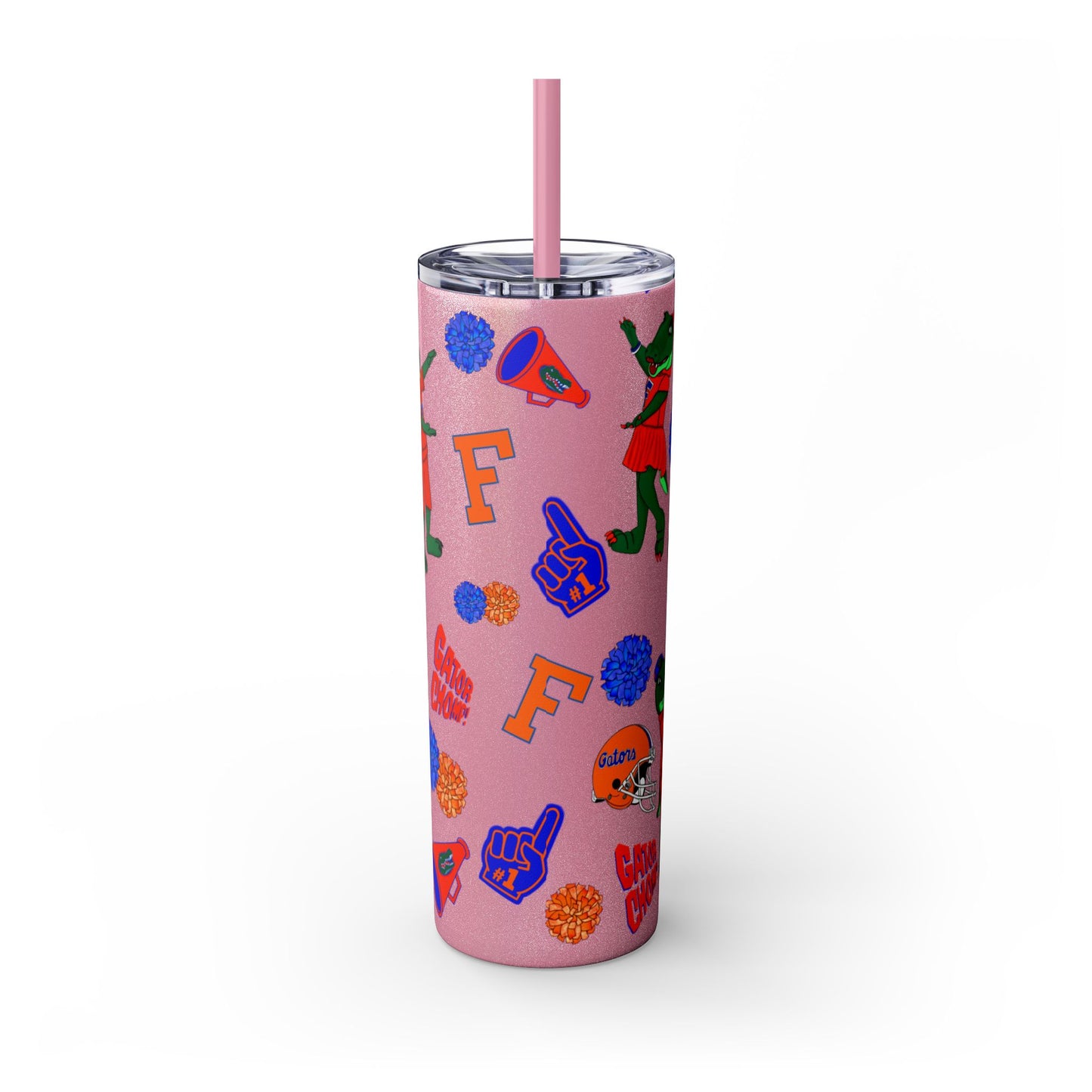 Florida Gators Spirit Skinny Tumbler - 20oz, Perfect for Game Day, Alumni Gifts, Sports Parties, Custom Drinkware, Florida Fan Merch