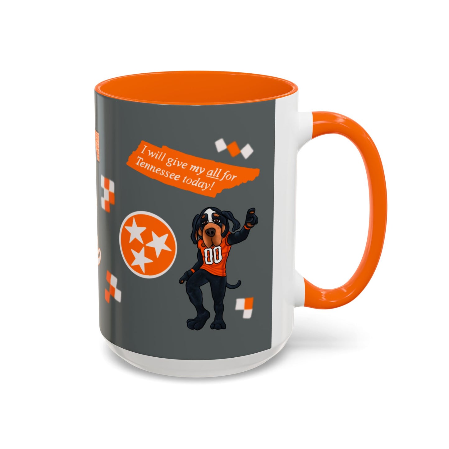Tennessee Spirit Coffee Mug, Perfect for Gameday, College Student Gift, Unique Drinkware, Sports Fan Mug, Show Your Team Pride