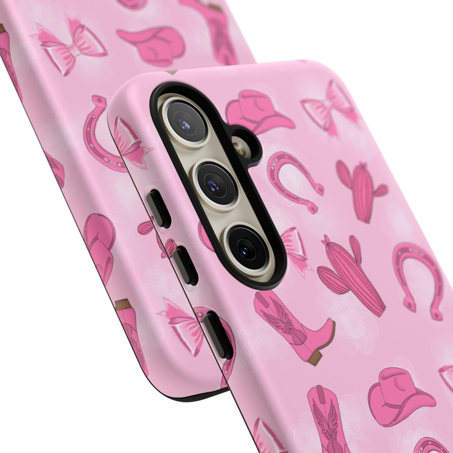 Cowgirl Chic Phone Case, Western Style Tough Case, Cute Pink Cowboy Theme, Gift for Rodeo Lovers, Country Western Decor