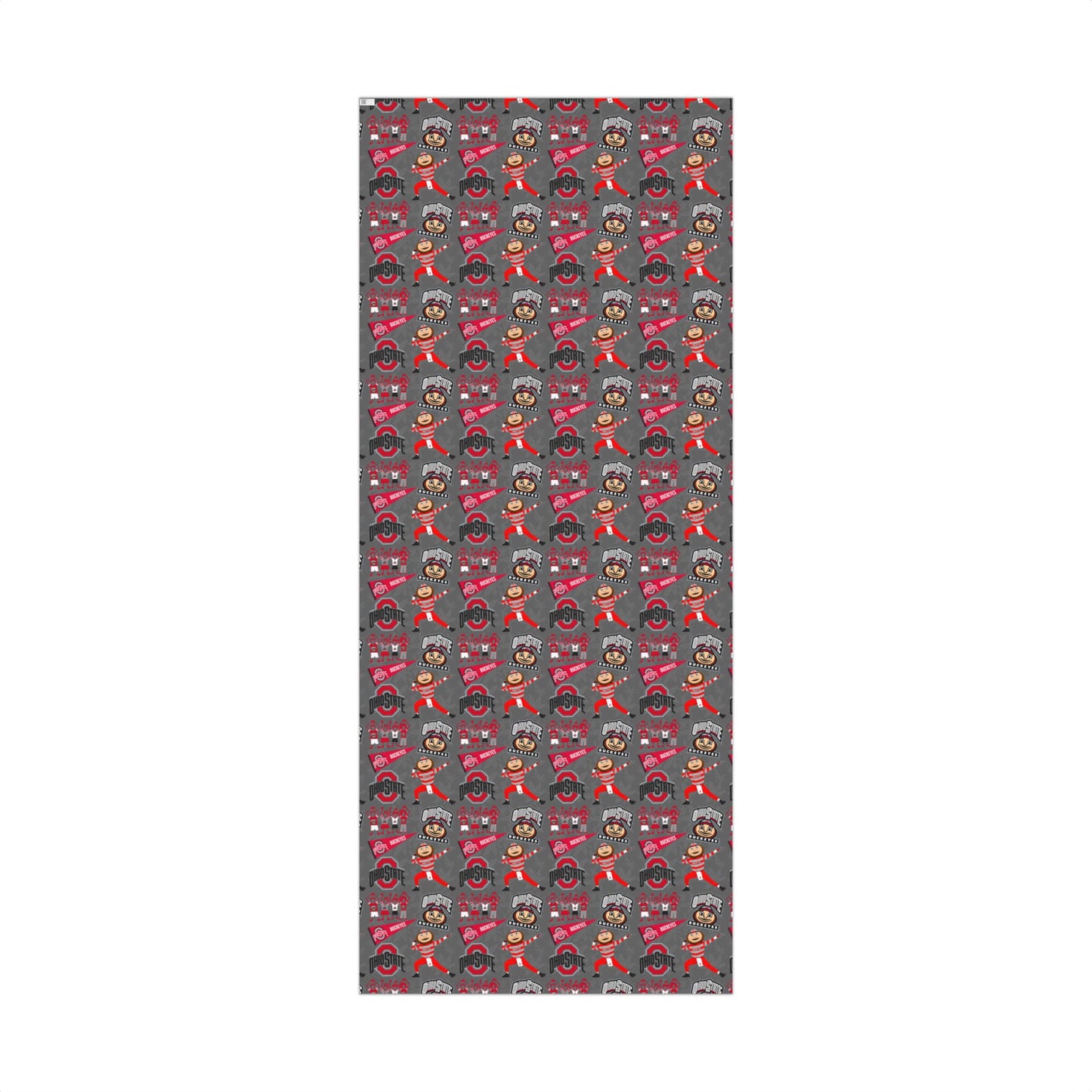 Ohio State Buckeyes Gift Wrap Paper - Brutus Mascot College Football Wrapping Paper