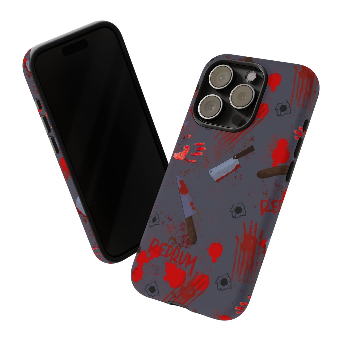 Blood Splatter Phone Case, Tough Case for Horror Fans, Halloween Accessory, Unique Gift for Gamers, Spooky Phone Cover