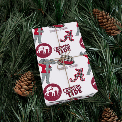 Alabama Crimson Tide Gift Wrap Paper – College Football Team Pattern