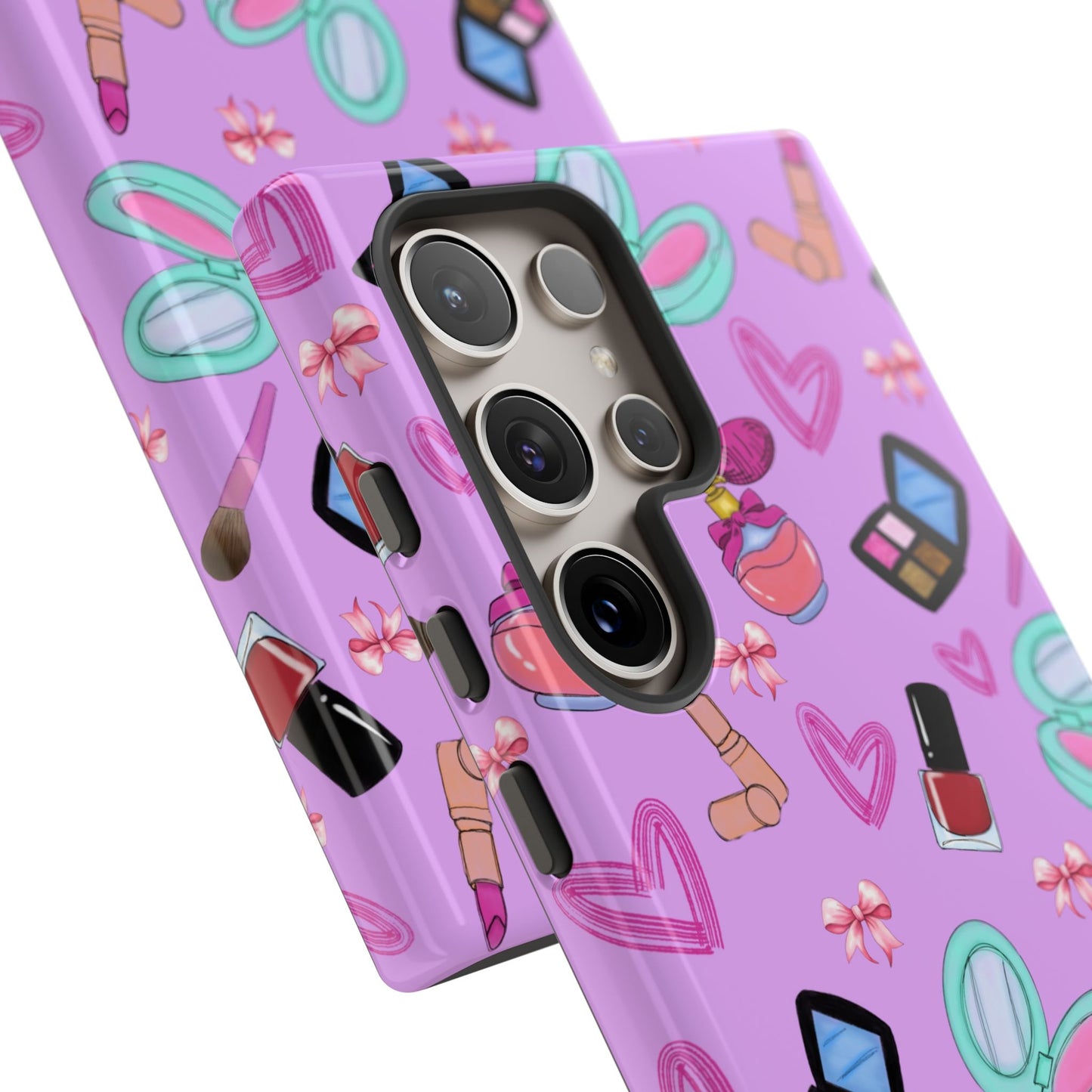 Cute Makeup Phone Case, Tough Cases, Cosmetic Lover Gift, Makeup Junkie Accessory, Beauty Phone Cover, Fun Design for Her