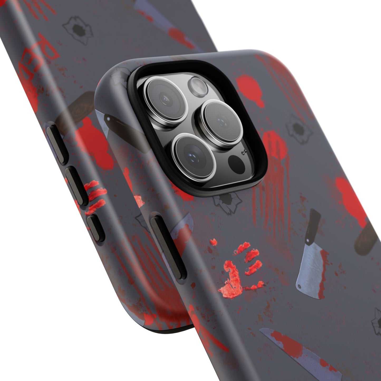 Blood Splatter Phone Case, Tough Case for Horror Fans, Halloween Accessory, Unique Gift for Gamers, Spooky Phone Cover