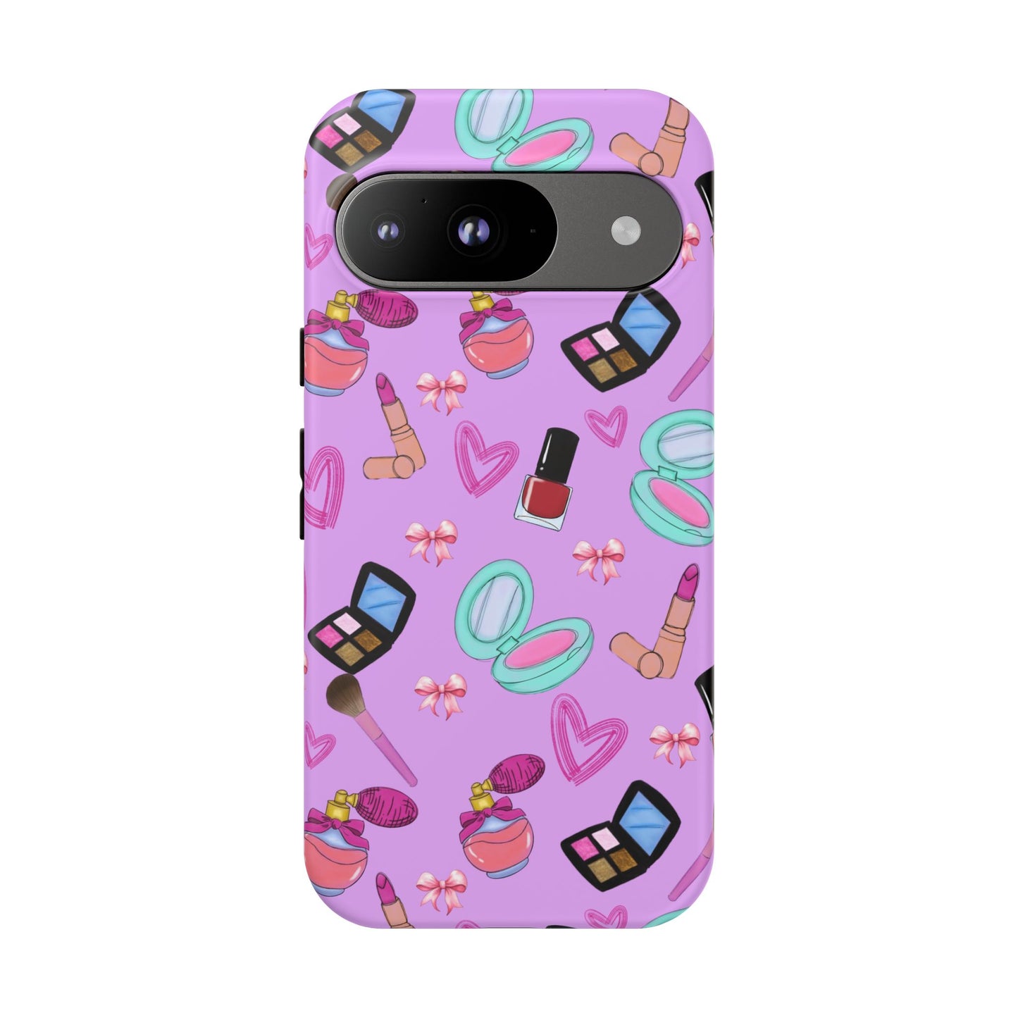Cute Makeup Phone Case, Tough Cases, Cosmetic Lover Gift, Makeup Junkie Accessory, Beauty Phone Cover, Fun Design for Her