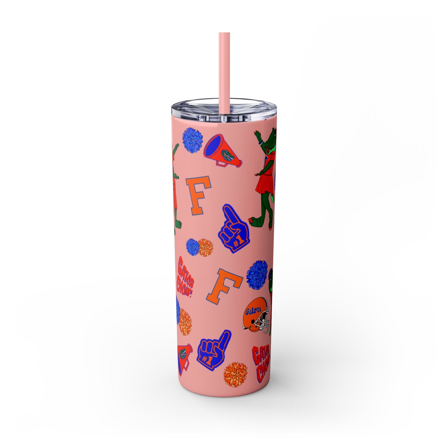 Florida Gators Spirit Skinny Tumbler - 20oz, Perfect for Game Day, Alumni Gifts, Sports Parties, Custom Drinkware, Florida Fan Merch