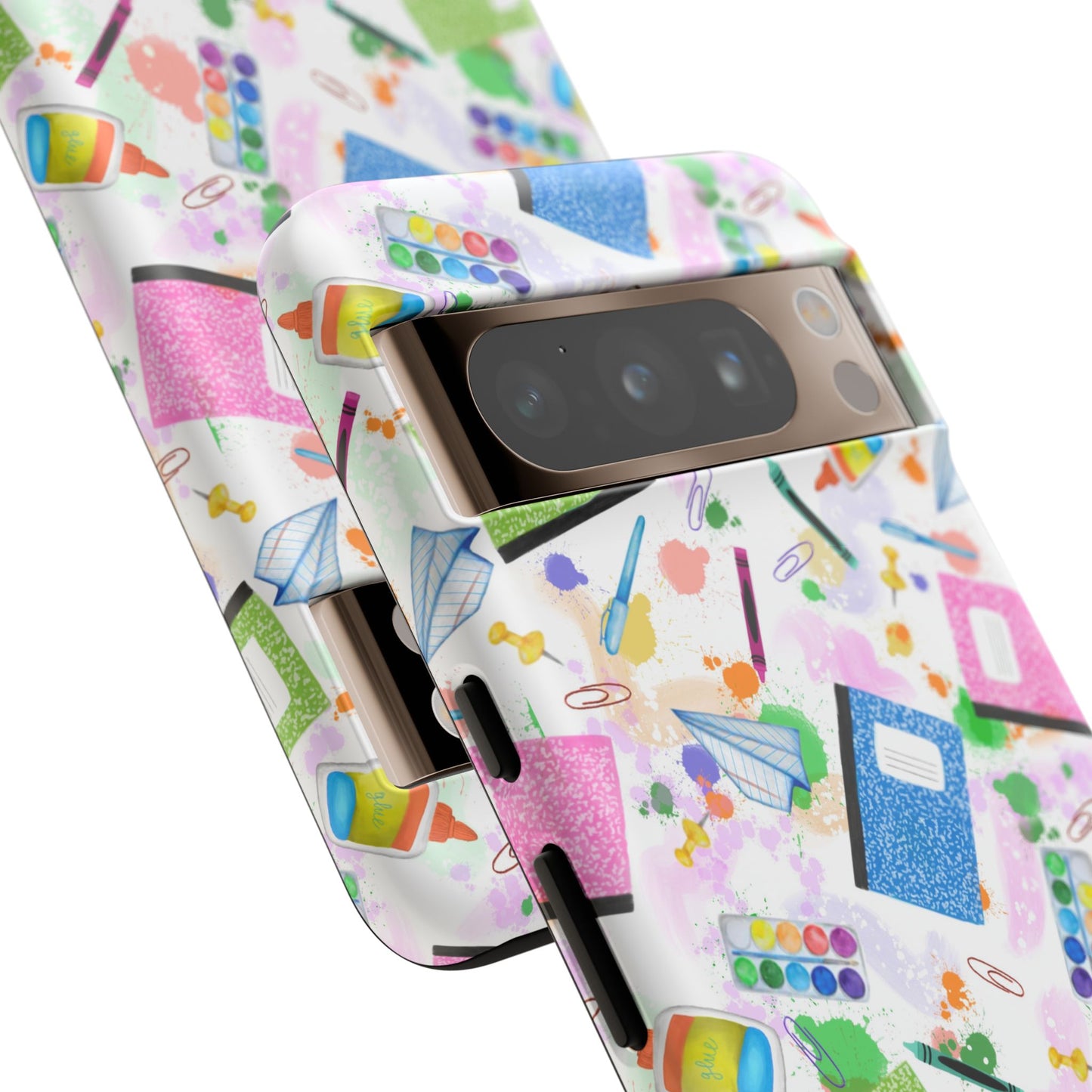 Colorful Art-Themed Phone Case, Cute Creative Gift for Artists, Unique Mobile Cover, Fun School Supplies Case, Bright Art Supplies Design