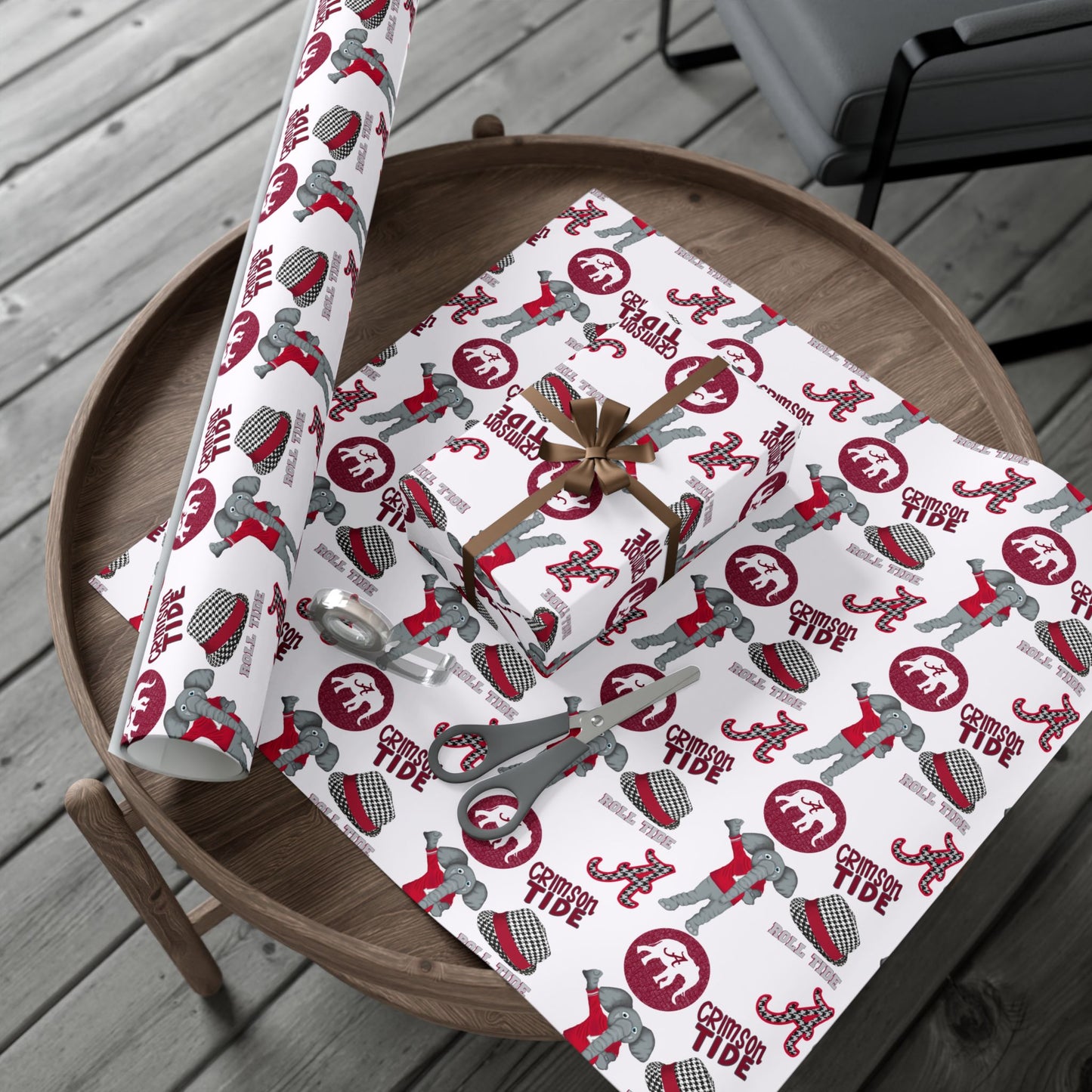 Alabama Crimson Tide Gift Wrap Paper – College Football Team Pattern