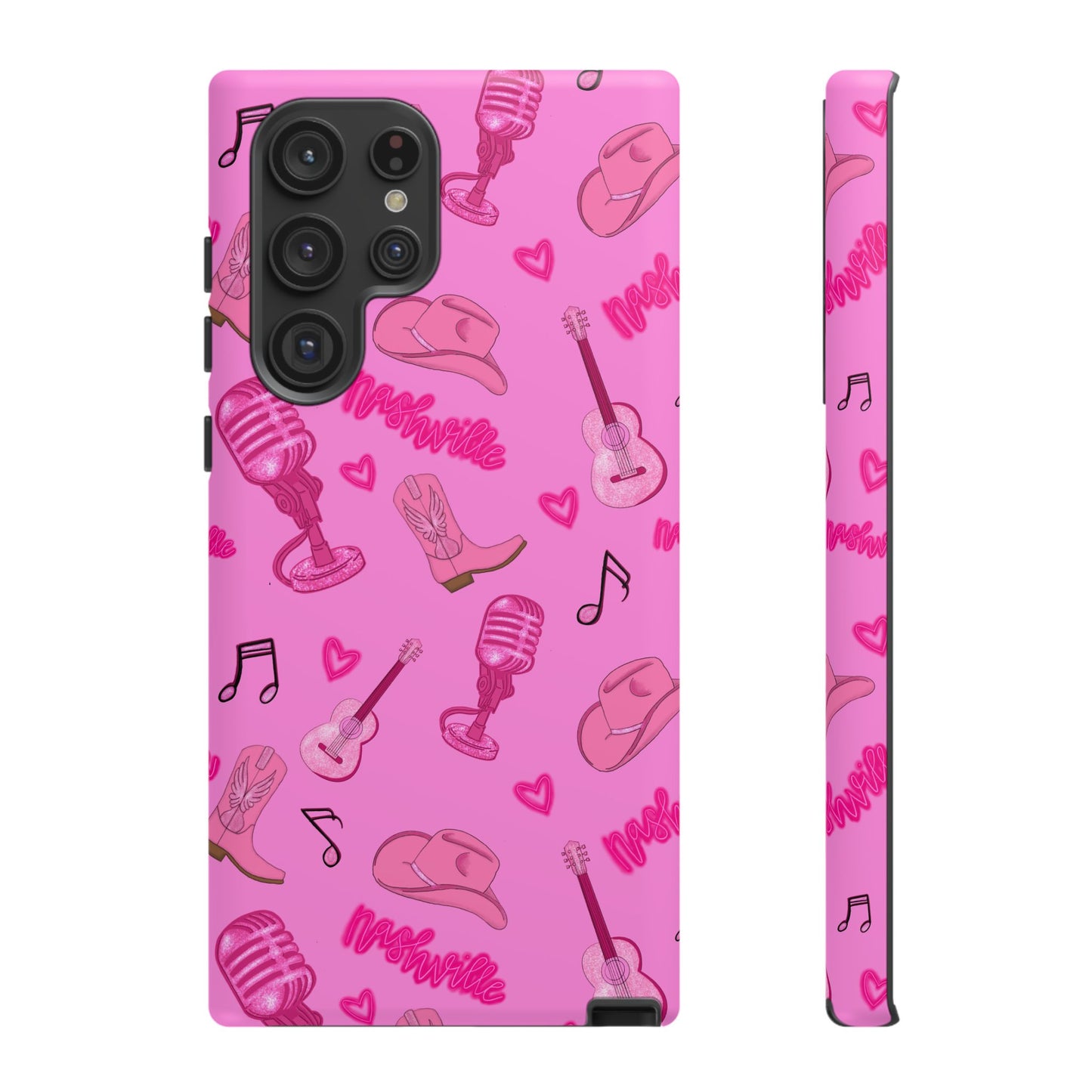Pink Music Cases for Tough Love, Music Lover Gift, Phone Accessories, Cute Phone Covers, Stylish Cases for Women