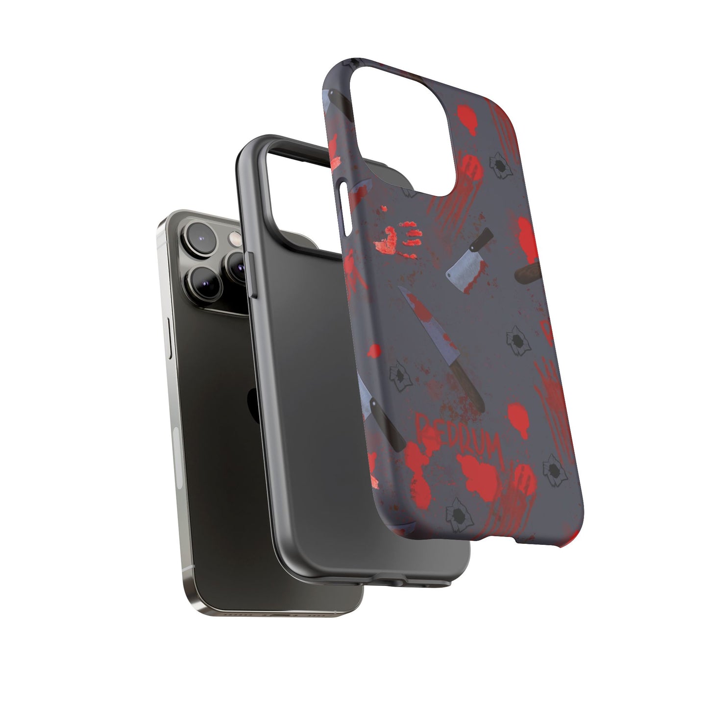 Blood Splatter Phone Case, Tough Case for Horror Fans, Halloween Accessory, Unique Gift for Gamers, Spooky Phone Cover