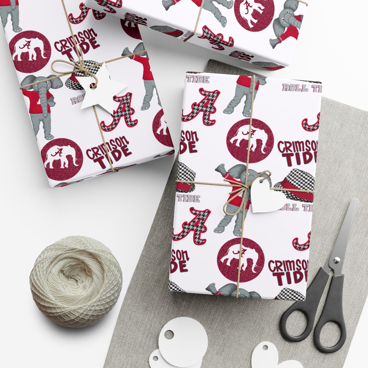Alabama Crimson Tide Gift Wrap Paper – College Football Team Pattern