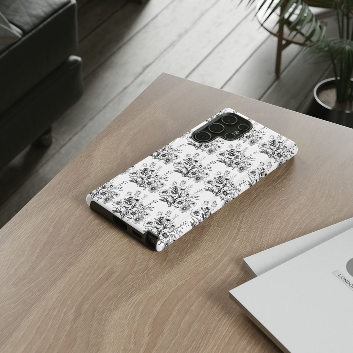 Floral Phone Case, Tough Cases with Elegant Black and White Design, Protective Cover for Fashion Lovers, Unique Gift for All [...]