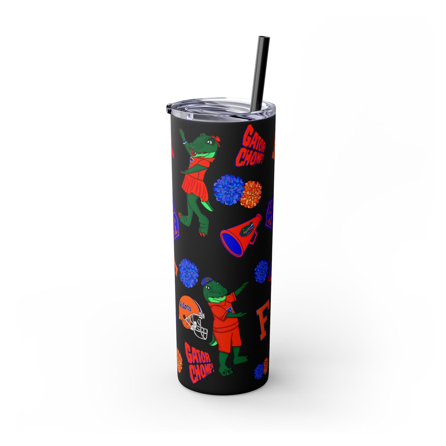 Florida Gators Spirit Skinny Tumbler - 20oz, Perfect for Game Day, Alumni Gifts, Sports Parties, Custom Drinkware, Florida Fan Merch