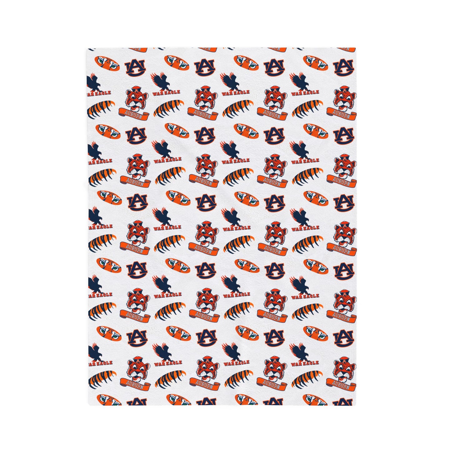 Auburn Tigers Velveteen Plush Blanket - Perfect for Game Day, Dorm Decor, Gift, Home Essentials, Soft Throw