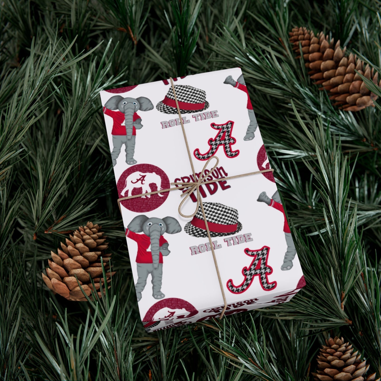 Alabama Crimson Tide Gift Wrap Paper – College Football Team Pattern