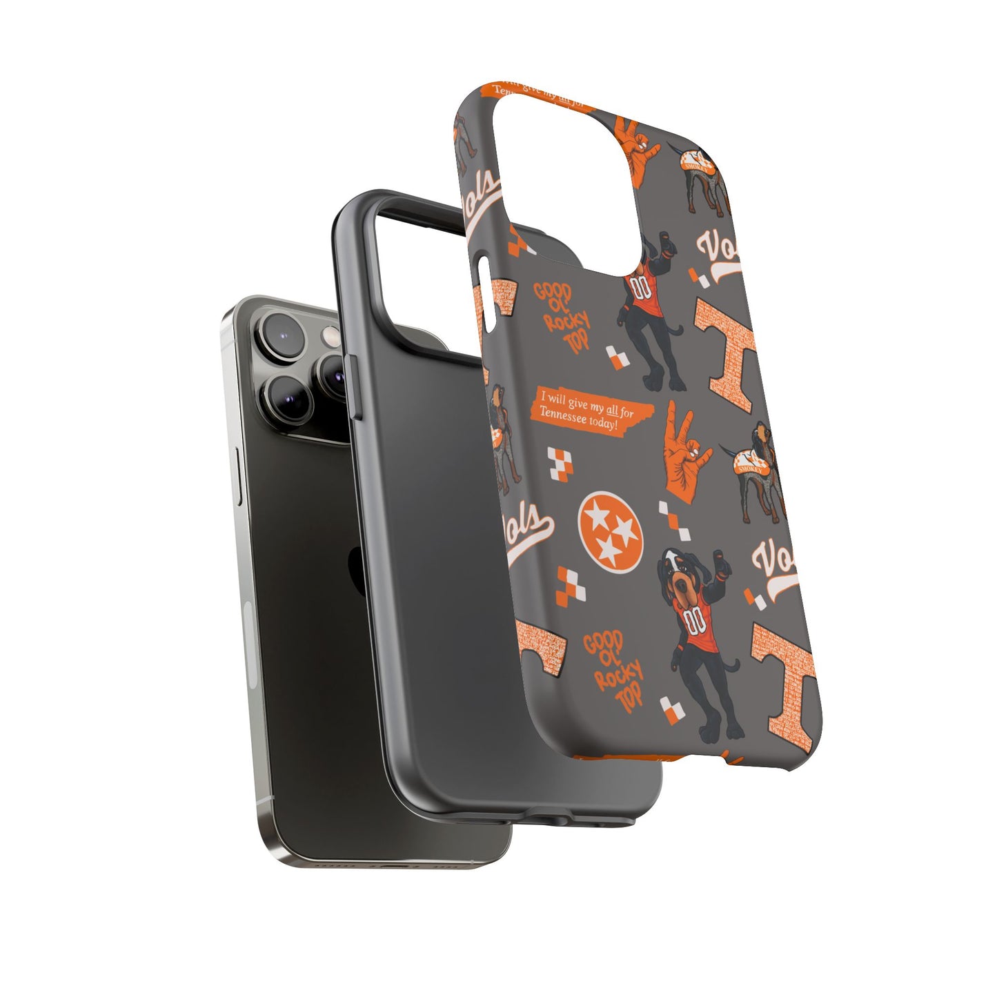 Tough Cases - Tennessee Fan Phone Case, Sports Team Accessory, Gift for Volunteers Fans, Durable Cover, College Game Day