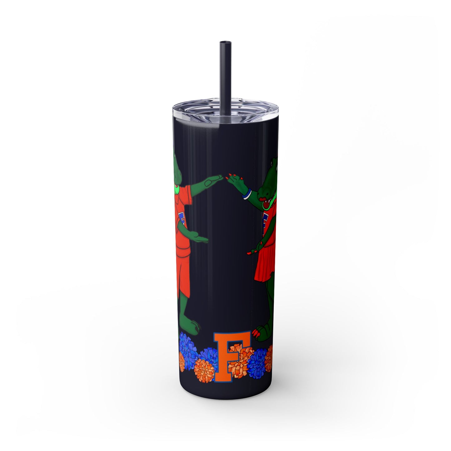 Florida Gators Skinny Tumbler with Straw | Perfect for Gifts, Sports Events, Tailgating, Summer Drinks, Eco-Friendly Hydration