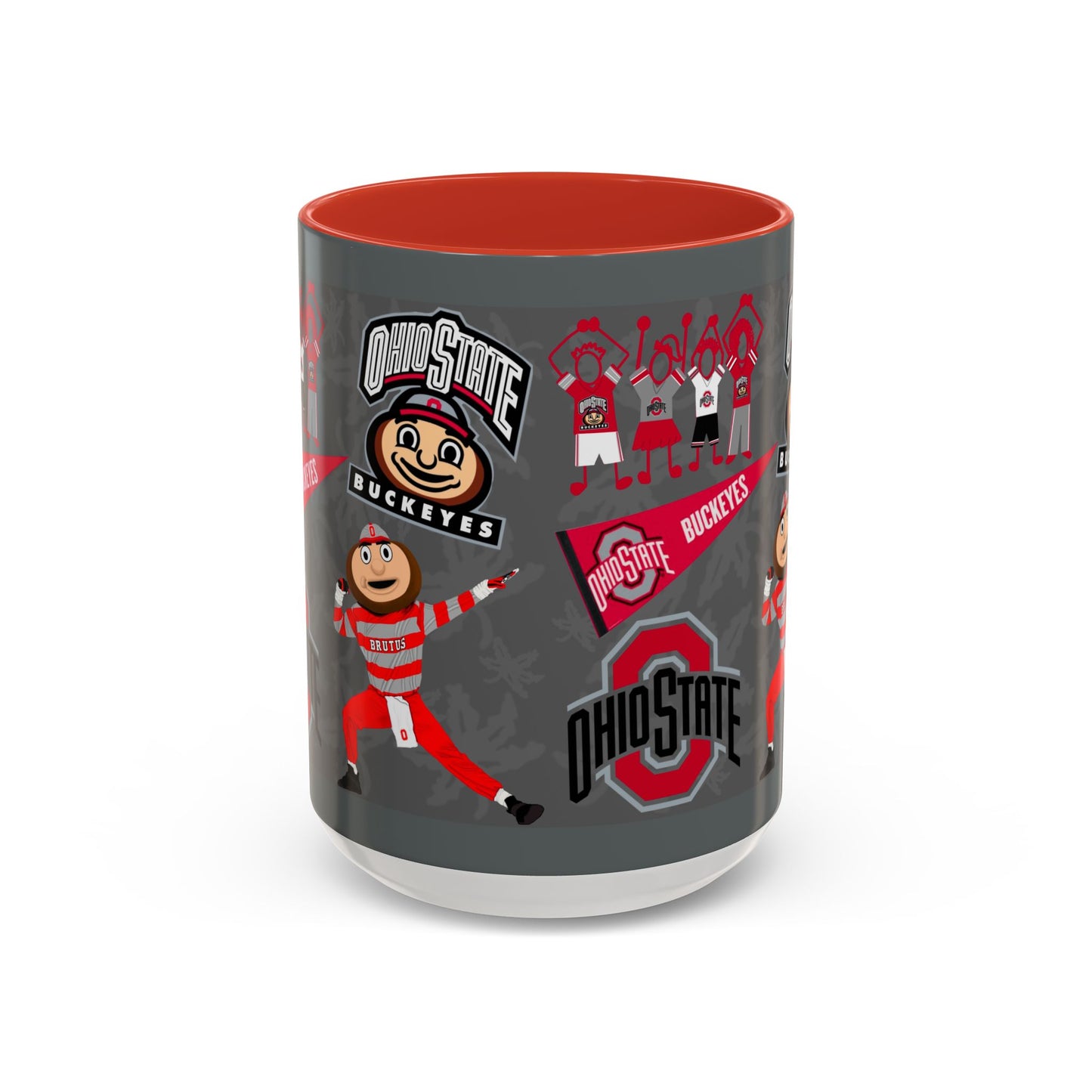 Ohio State Buckeyes Accent Coffee Mug | Gift for Fans, Sports Lovers, College Alumni, Holiday Decorations, Game Day Essentials