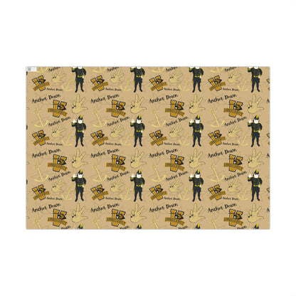 Vanderbilt Pattern Gift Wrap Paper — Personalized College Mascot Wrapping Sheets