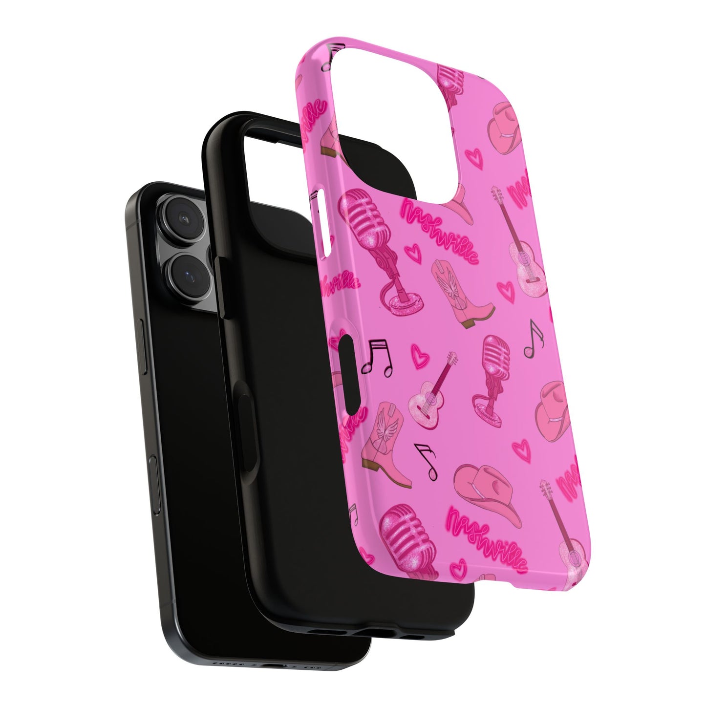 Pink Music Cases for Tough Love, Music Lover Gift, Phone Accessories, Cute Phone Covers, Stylish Cases for Women
