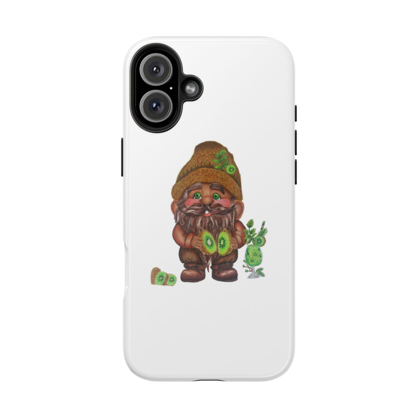 Funny Kiwi Gnome Phone Cases, Phone Covers for Gnome Lovers, Cute Gift for Gardeners, Unique Tech Accessories, Holiday Gifts
