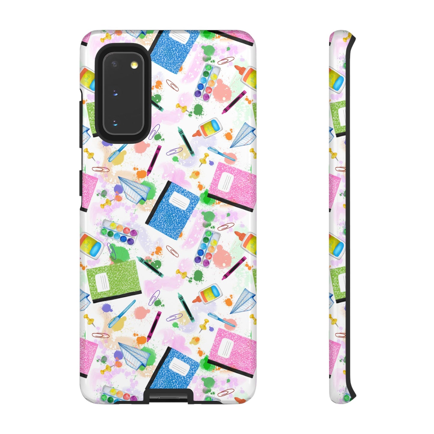 Colorful Art-Themed Phone Case, Cute Creative Gift for Artists, Unique Mobile Cover, Fun School Supplies Case, Bright Art Supplies Design