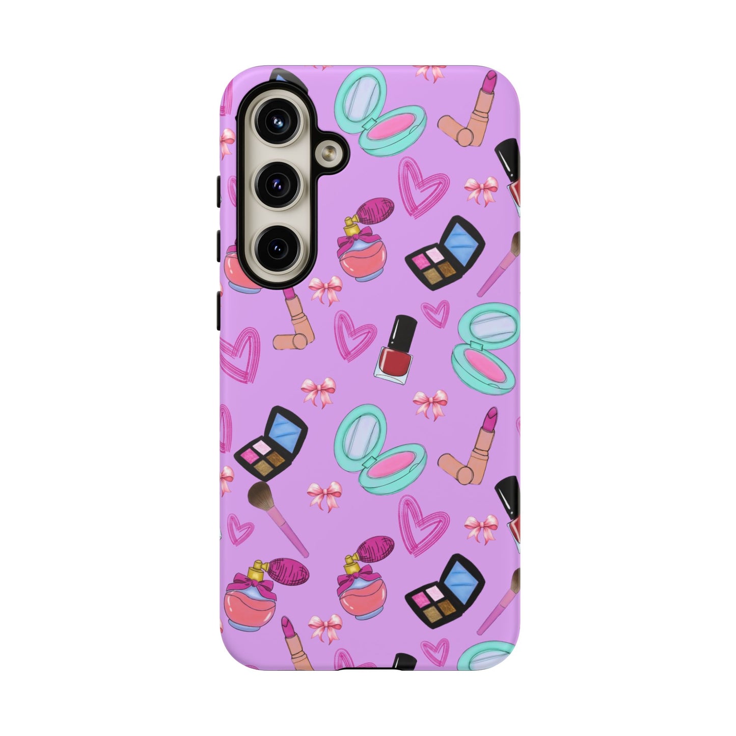 Cute Makeup Phone Case, Tough Cases, Cosmetic Lover Gift, Makeup Junkie Accessory, Beauty Phone Cover, Fun Design for Her