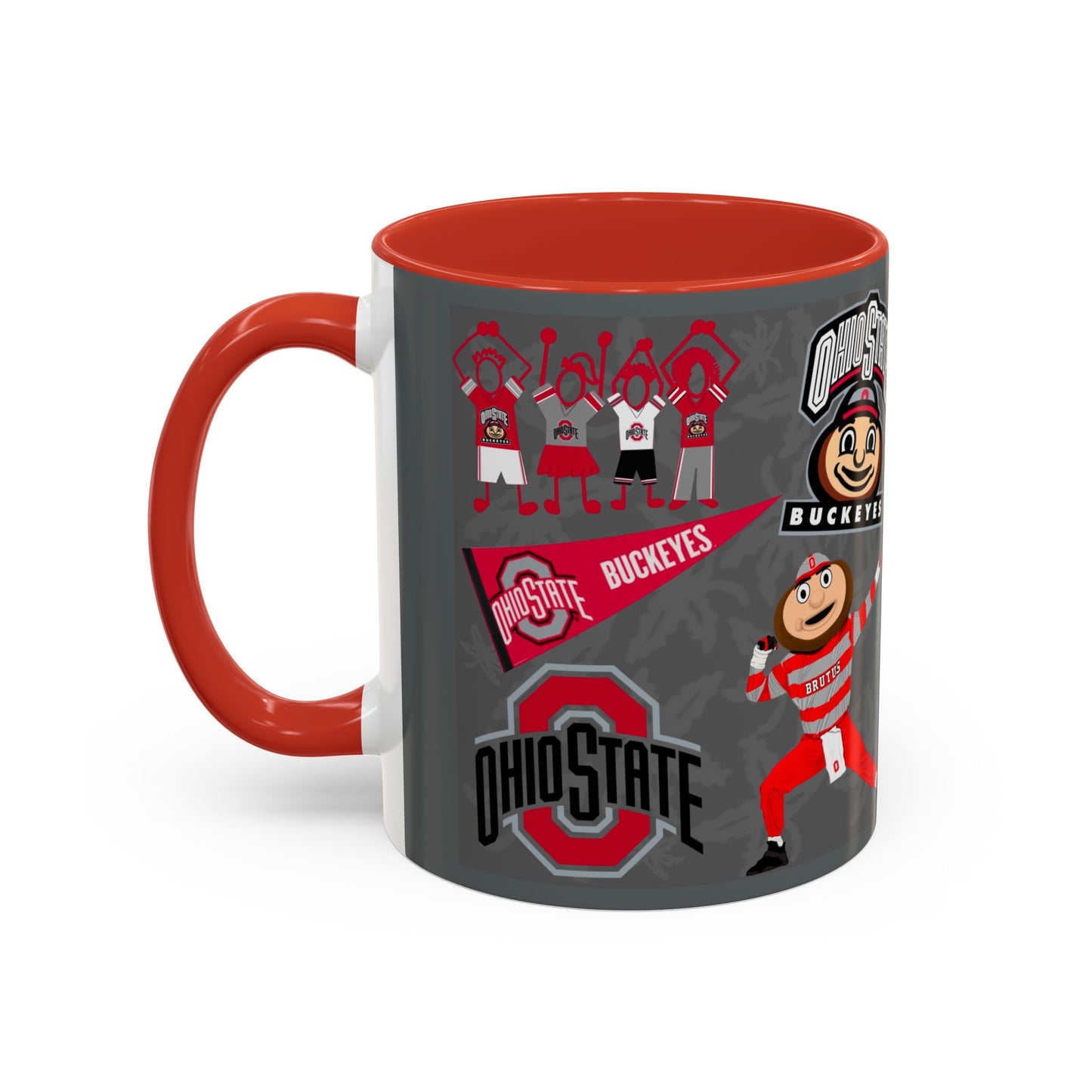 Ohio State Buckeyes Accent Coffee Mug | Gift for Fans, Sports Lovers, College Alumni, Holiday Decorations, Game Day Essentials