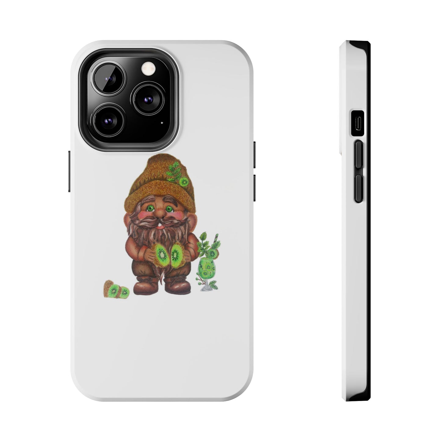 Funny Kiwi Gnome Phone Cases, Phone Covers for Gnome Lovers, Cute Gift for Gardeners, Unique Tech Accessories, Holiday Gifts