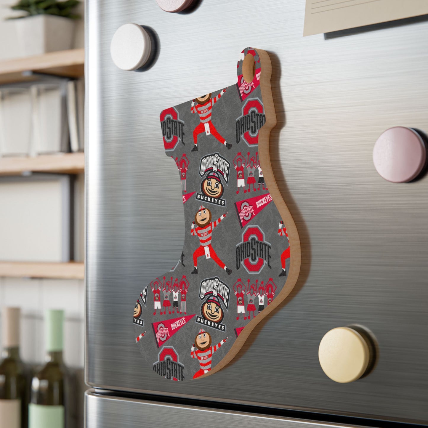 Ohio State Wooden Ornaments, Holiday Decorations, College Sports Decor, Personalized Gift, Christmas Ornaments