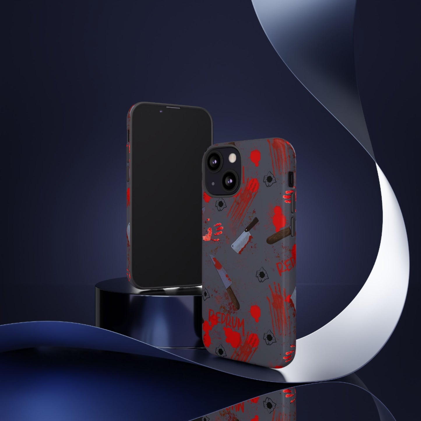 Blood Splatter Phone Case, Tough Case for Horror Fans, Halloween Accessory, Unique Gift for Gamers, Spooky Phone Cover
