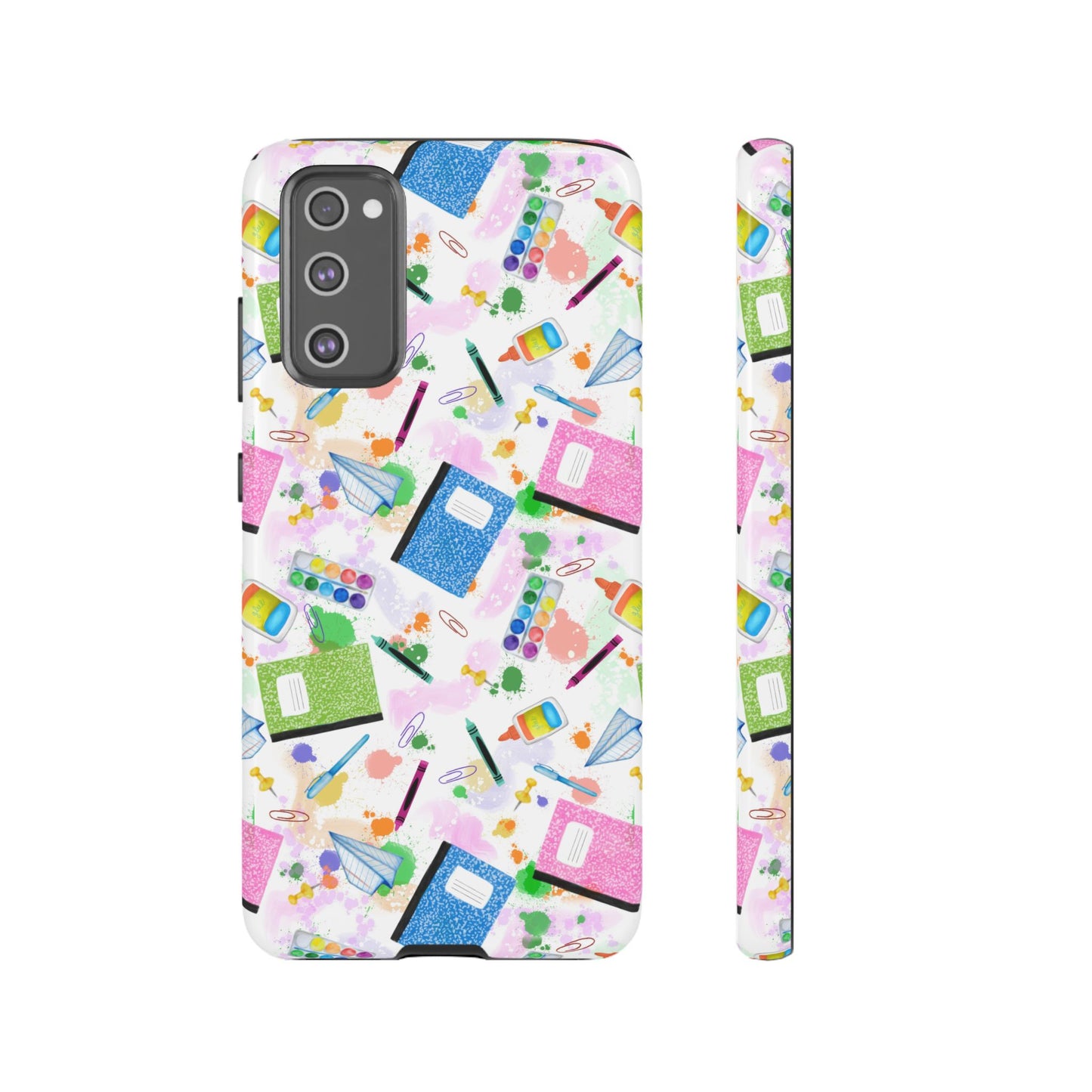 Colorful Art-Themed Phone Case, Cute Creative Gift for Artists, Unique Mobile Cover, Fun School Supplies Case, Bright Art Supplies Design