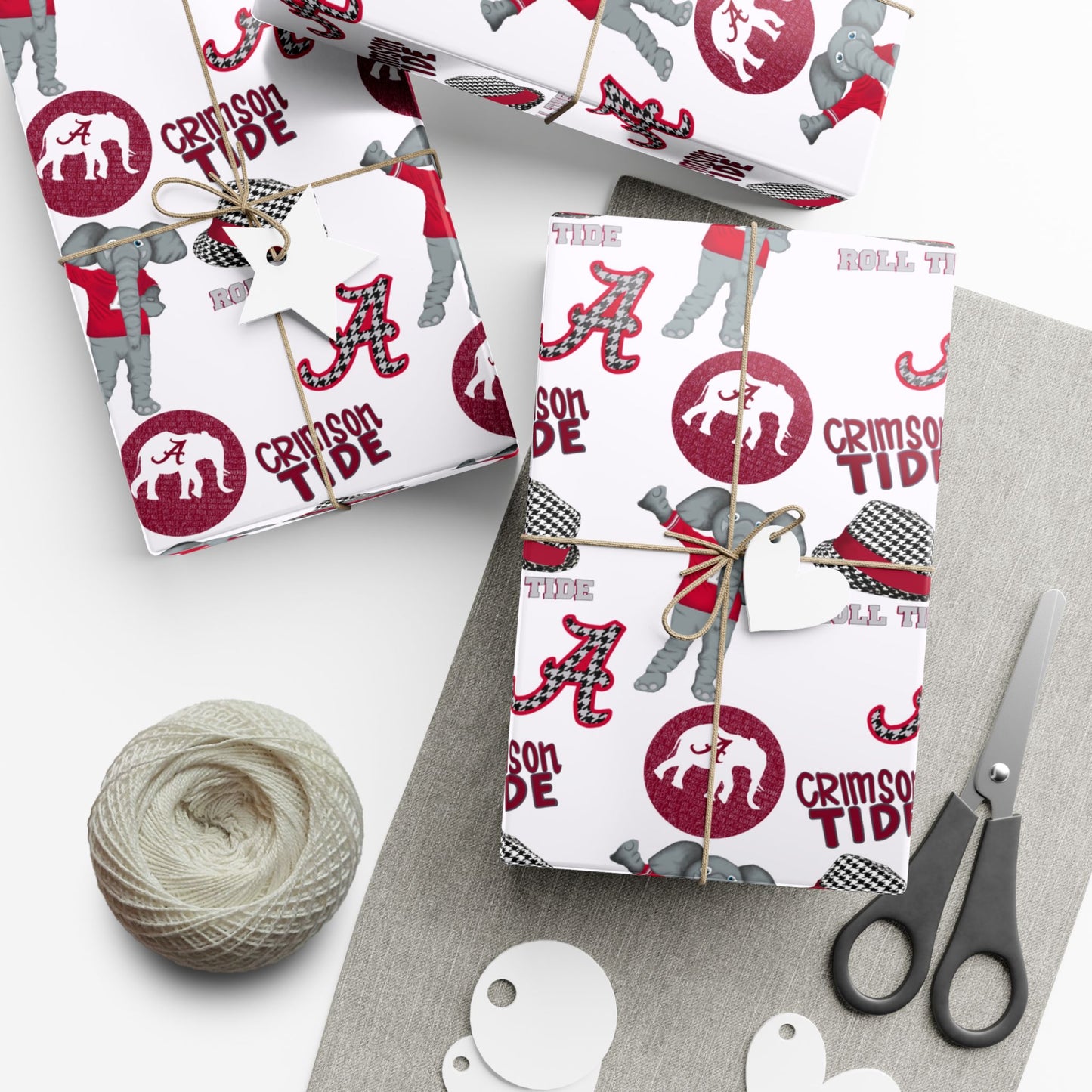 Alabama Crimson Tide Gift Wrap Paper – College Football Team Pattern