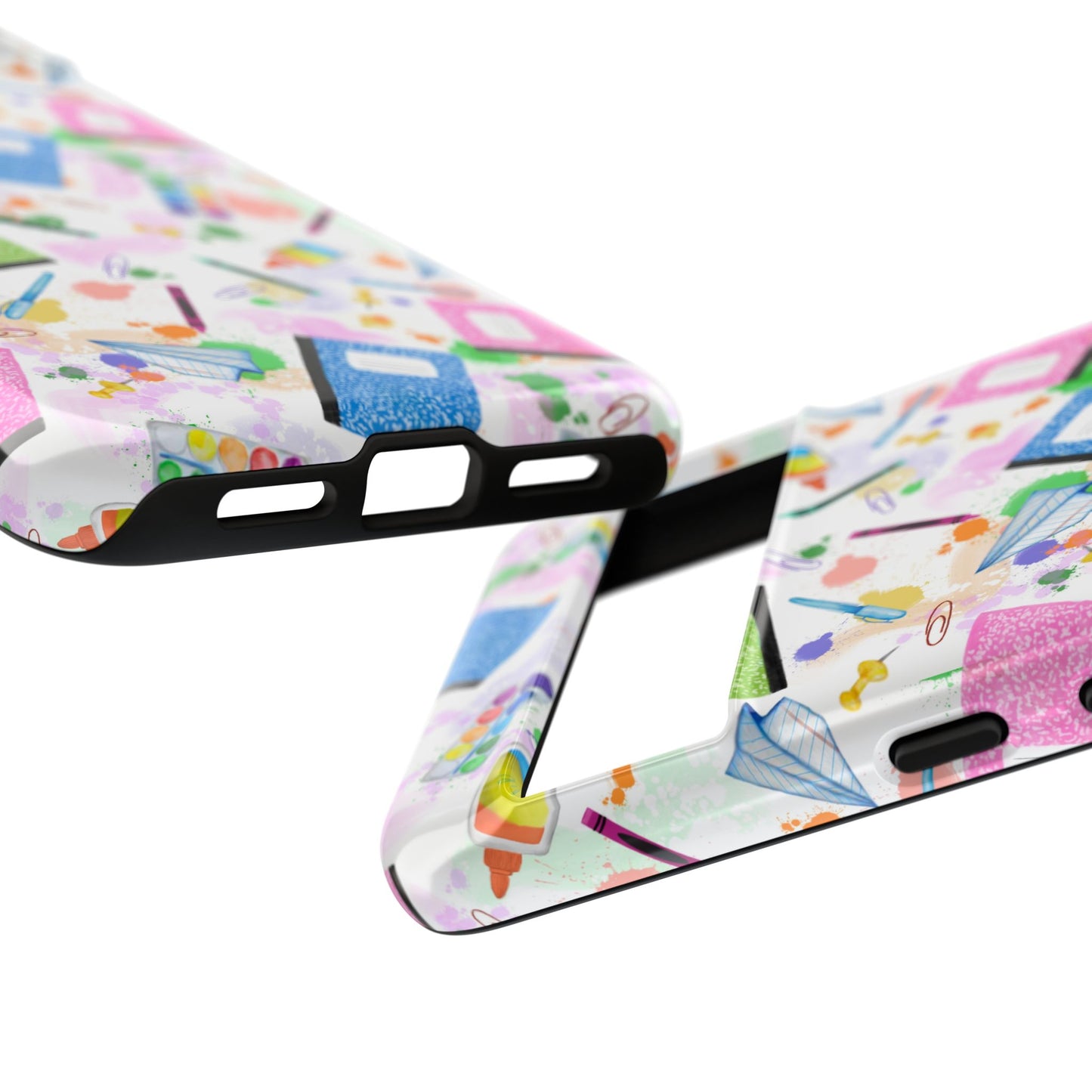 Colorful Art-Themed Phone Case, Cute Creative Gift for Artists, Unique Mobile Cover, Fun School Supplies Case, Bright Art Supplies Design