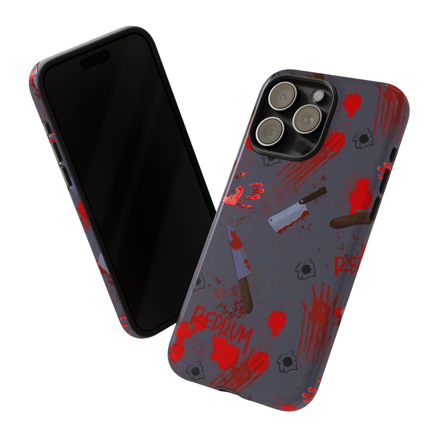 Blood Splatter Phone Case, Tough Case for Horror Fans, Halloween Accessory, Unique Gift for Gamers, Spooky Phone Cover
