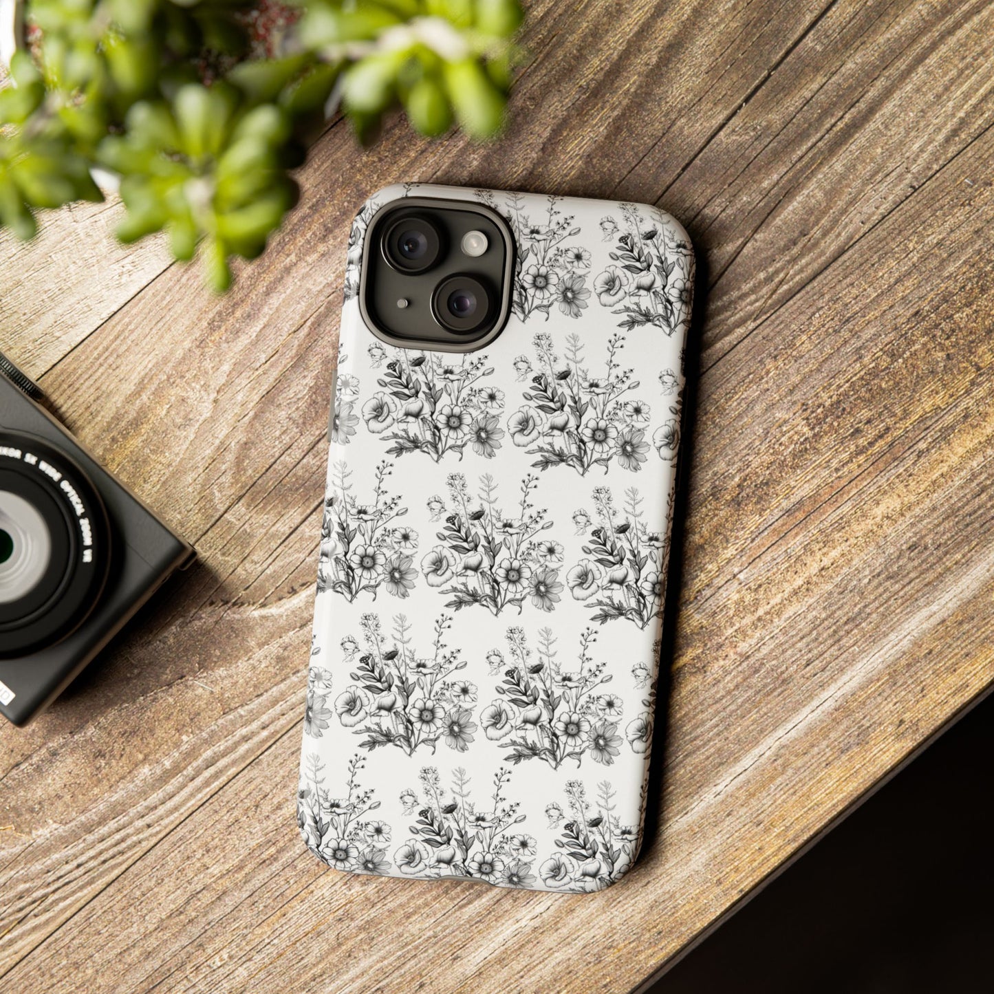 Floral Phone Case, Tough Cases with Elegant Black and White Design, Protective Cover for Fashion Lovers, Unique Gift for All [...]