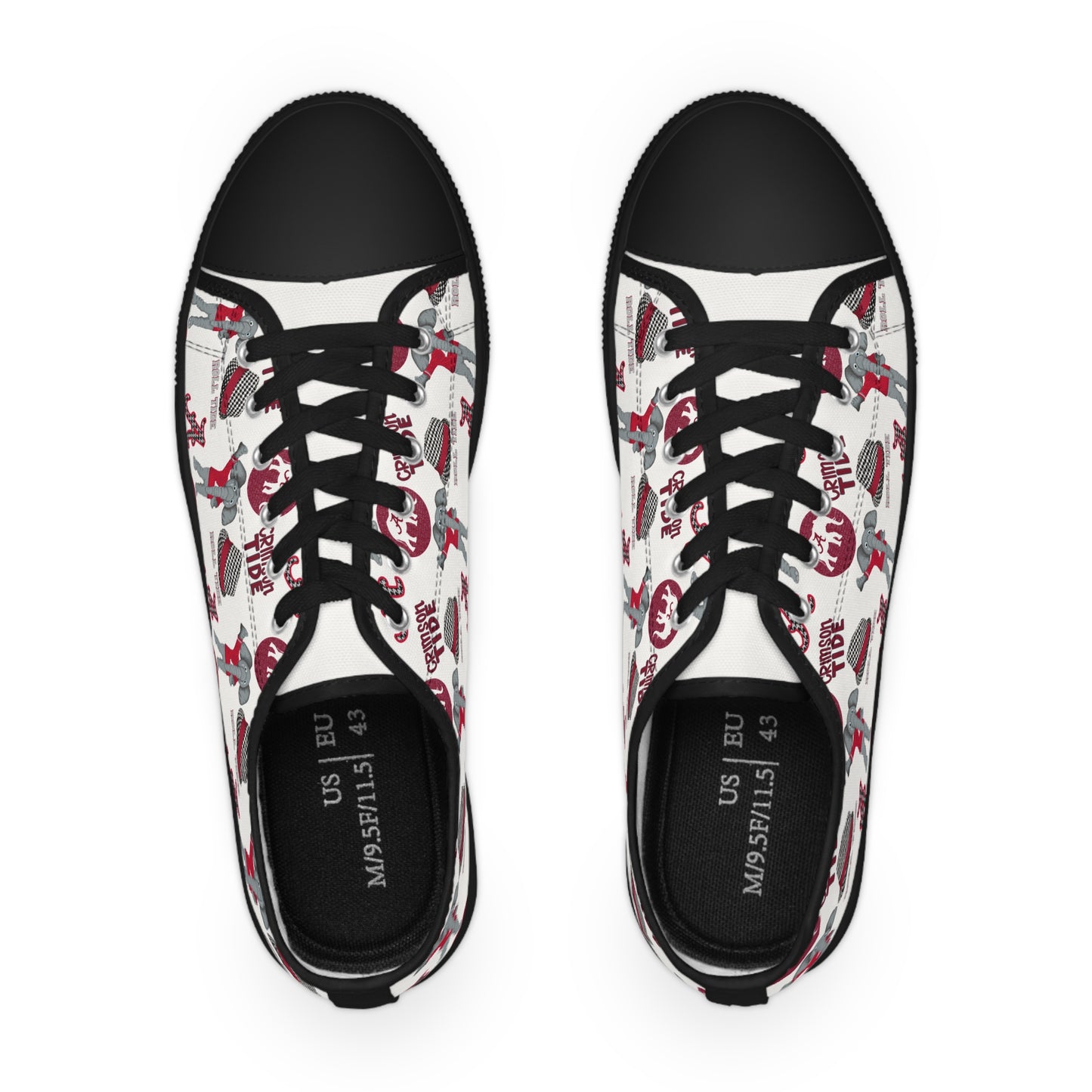 Men's Alabama Low Top Sneakers | Trendy Casual Shoes for Everyday Fashion, Gift for Him, Unique Footwear, Cool Sneakers, Custom Style