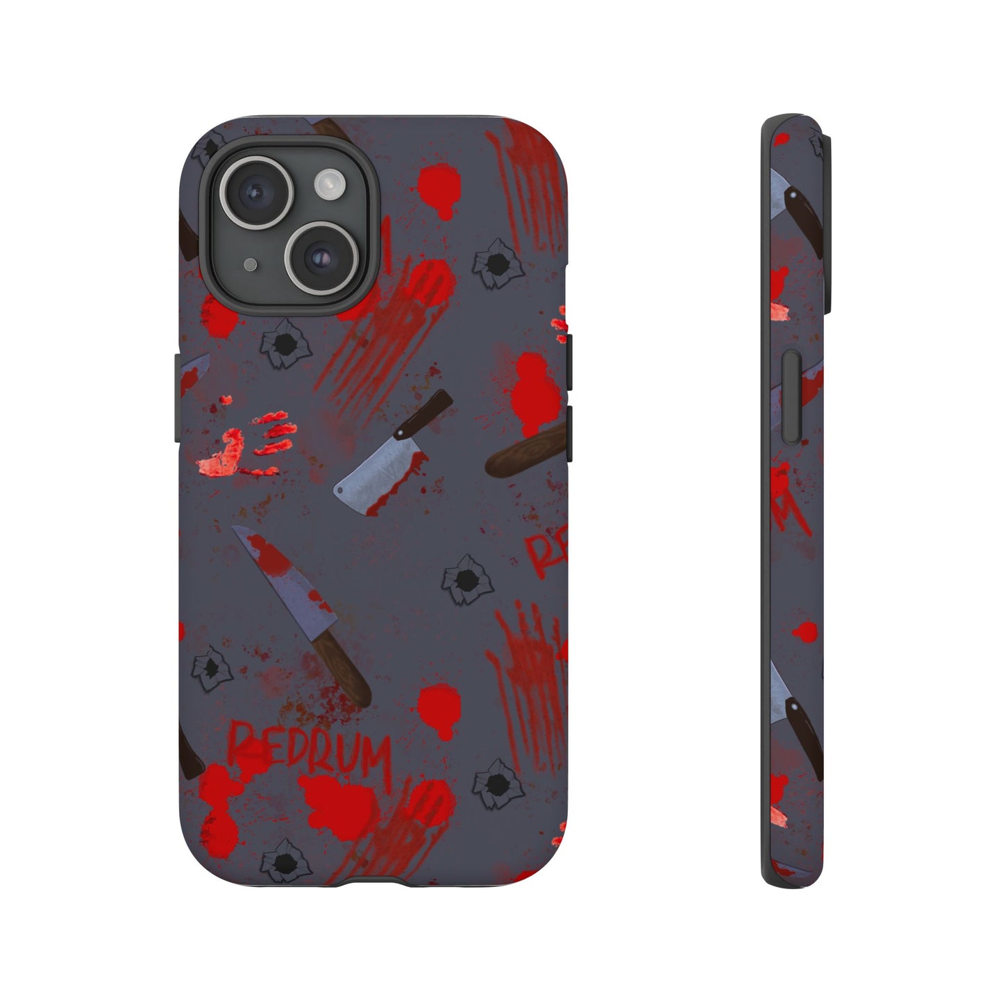 Blood Splatter Phone Case, Tough Case for Horror Fans, Halloween Accessory, Unique Gift for Gamers, Spooky Phone Cover