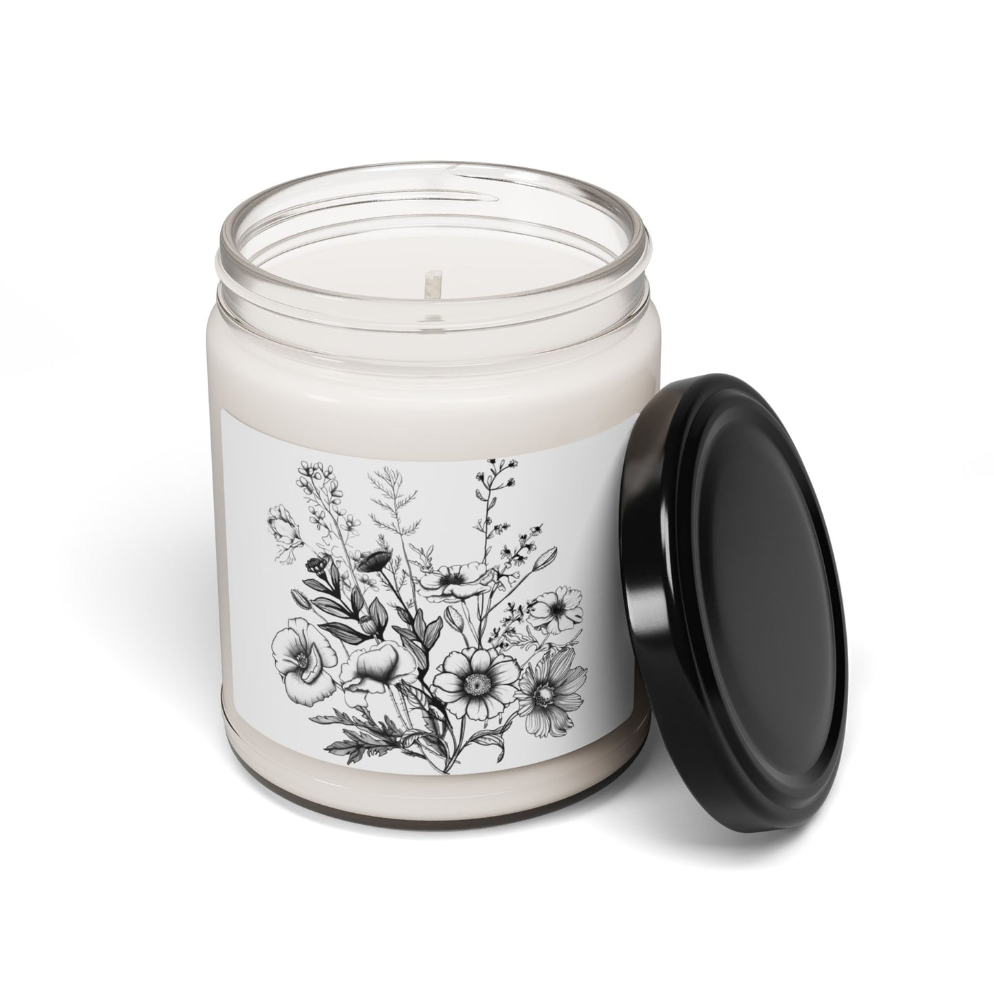 Flower Bouquet Scented Soy Candle, 9oz | Hand-Poured Aromatherapy Candle, Eco-Friendly Home Decor, Gift for Her, Relaxation Essential