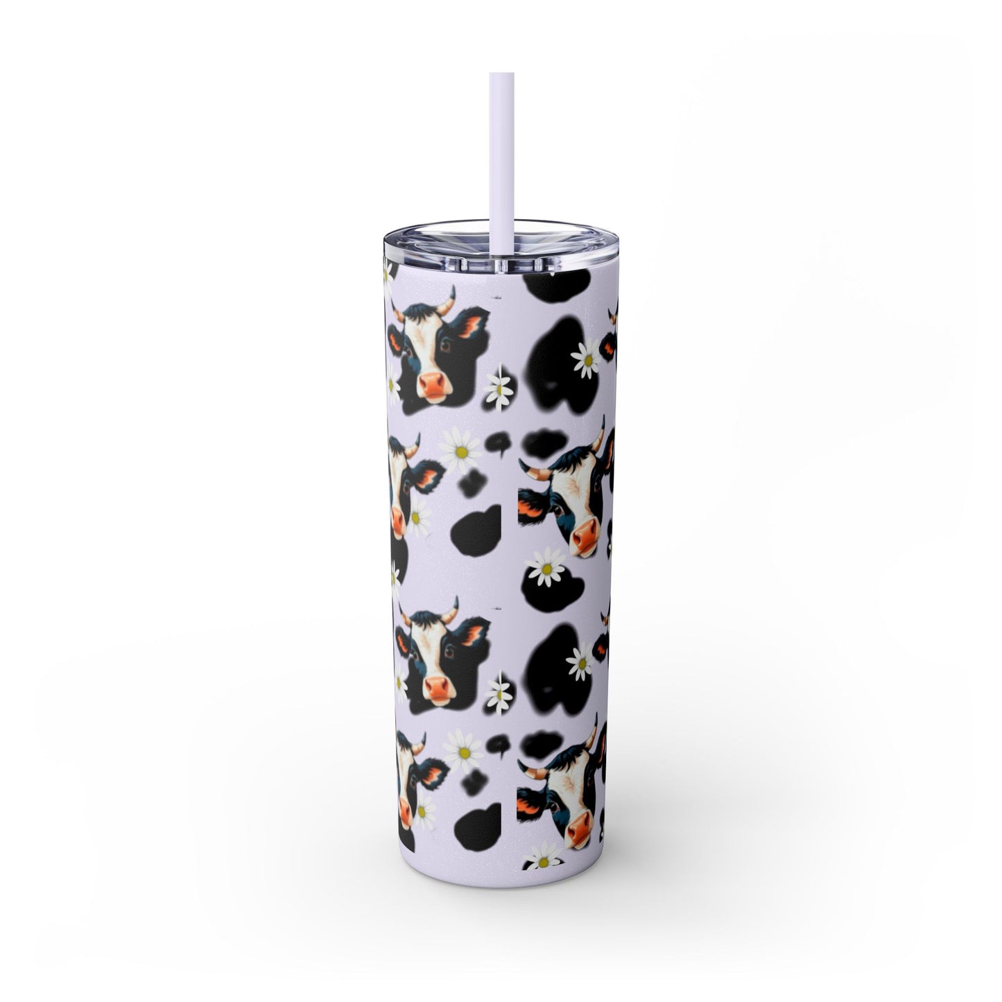 Charming Cow Print Tumbler with Straw, 20oz | Perfect for Cow Lovers, Unique Gift, Farmhouse Decor, Daily Hydration, Fun Drinkware