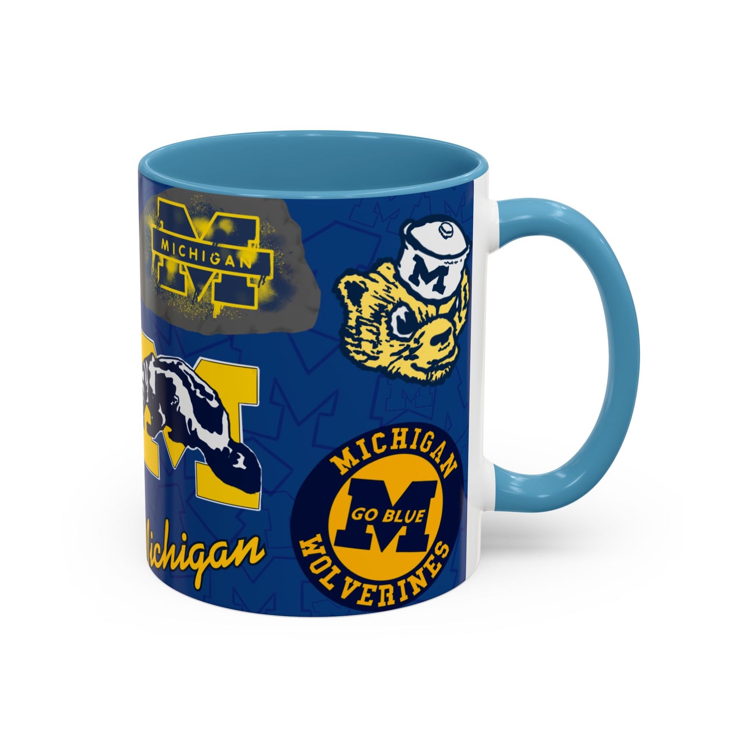 Michigan Wolverines Accent Coffee Mug - Perfect for Game Day, Fan Gift, Coffee Lovers, Sports Decor, College Spirit
